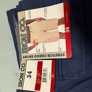 Iron Co. Stretch Cargo Shorts in Navy